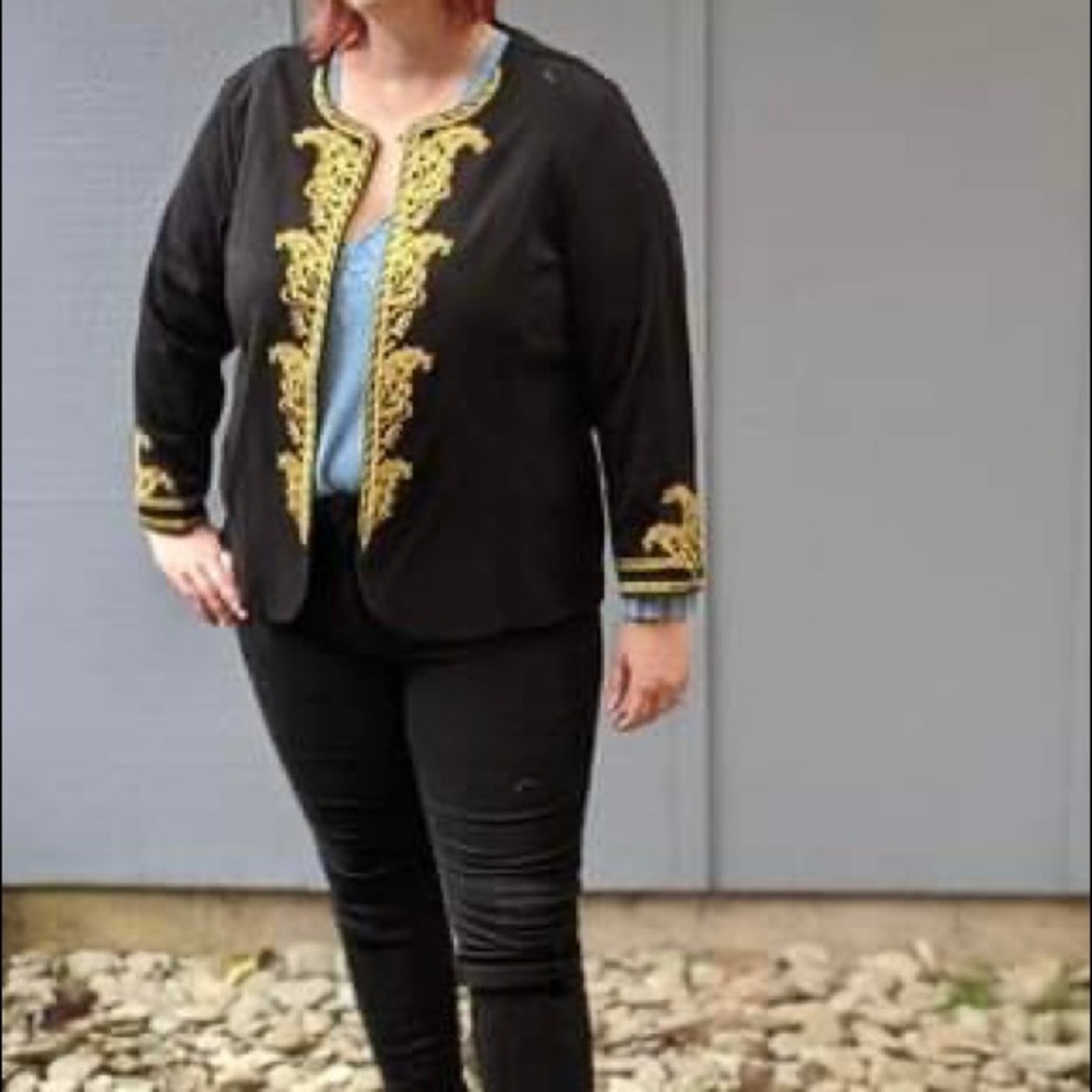 Vintage 90’s BOB Mackie embroidered gold & black